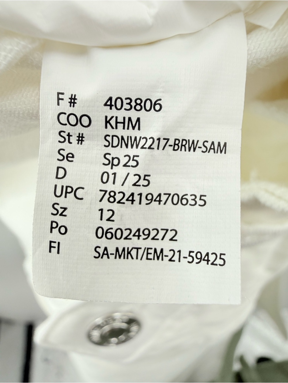 NWT Nine West Gramercy Crop Straight Slim Jeans White  Size 12 - Picture 11 of 11